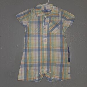 Rugged Butts Plaid Romper Easter 3 To 6 Mos New